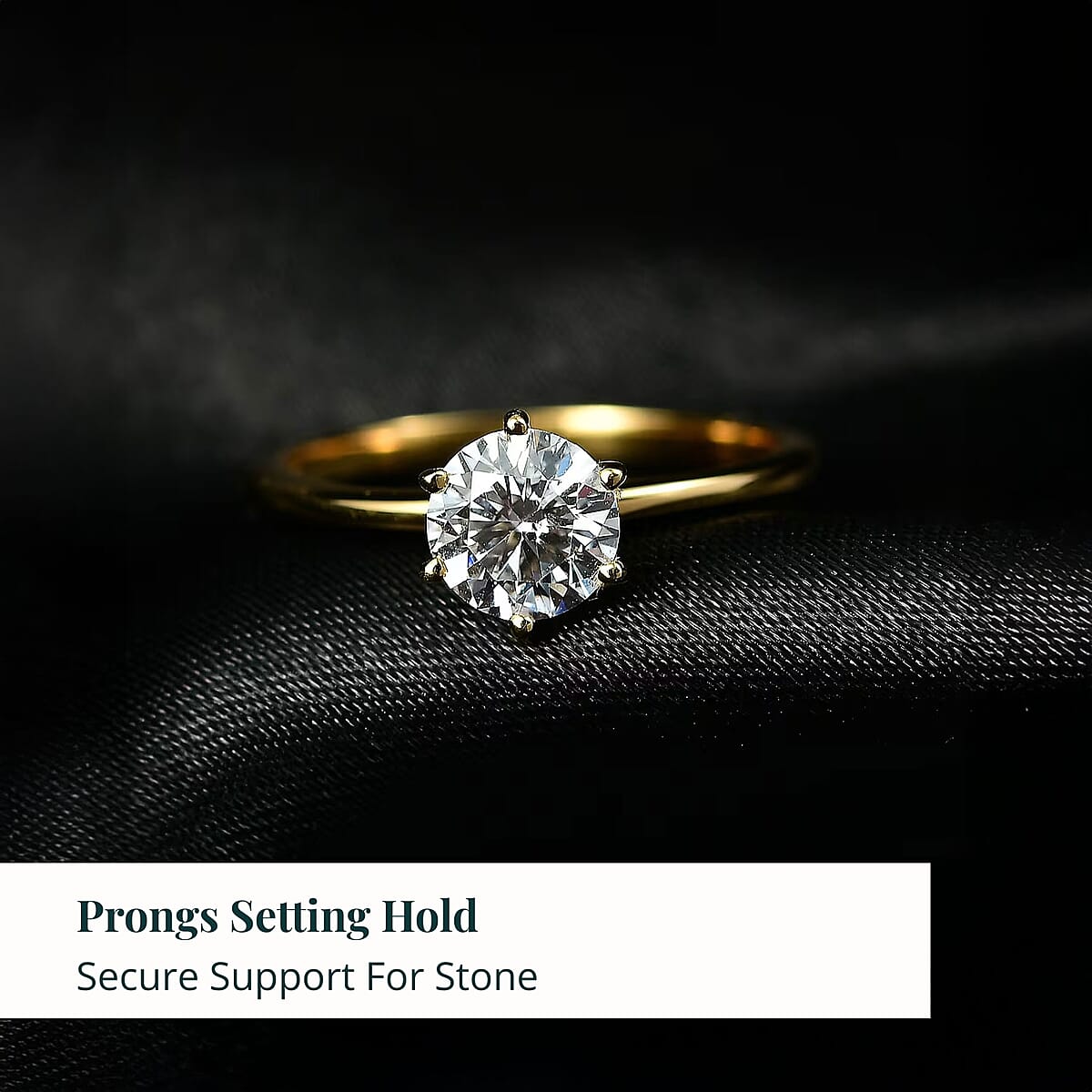 Luxuriant Lab Grown Diamond (G-H, SI) Ring in 18K Vermeil YG Over Sterling Silver (Size 8.0) 1.00 ctw image number 5
