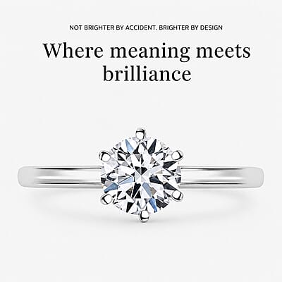 Luxuriant Lab Grown Diamond G-H SI 1.10 ctw Classic Elegance Ring in Rhodium Over Sterling Silver (Size 10.0)