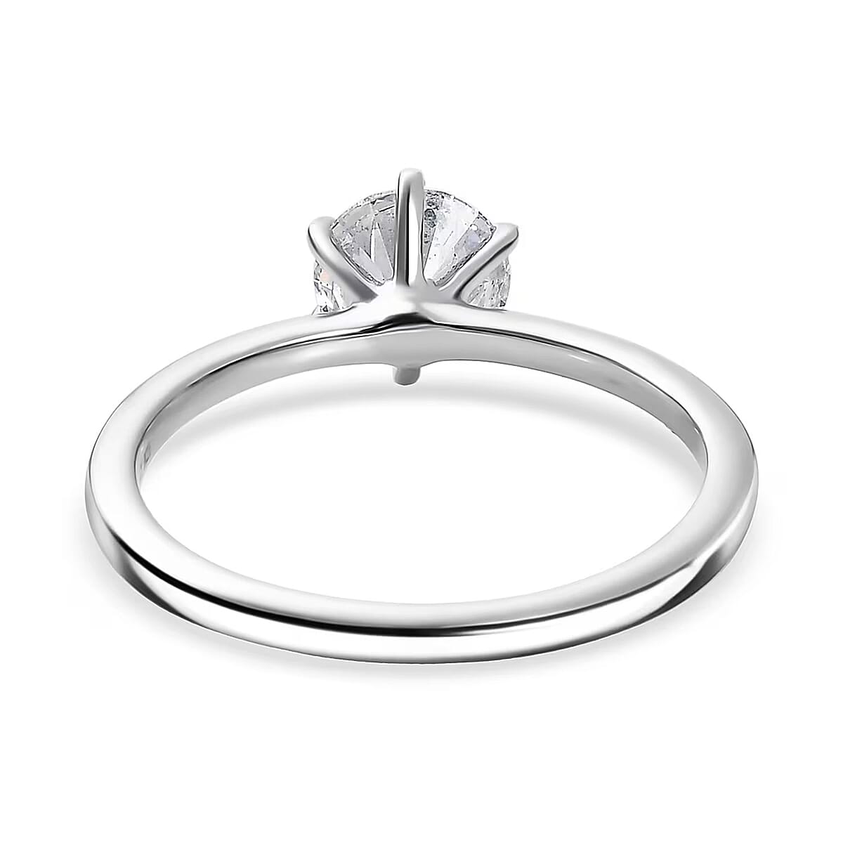 Luxuriant Lab Grown Diamond (G-H, SI) Ring in Rhodium Over Sterling Silver 1.03 ctw (Size 10.0) image number 7