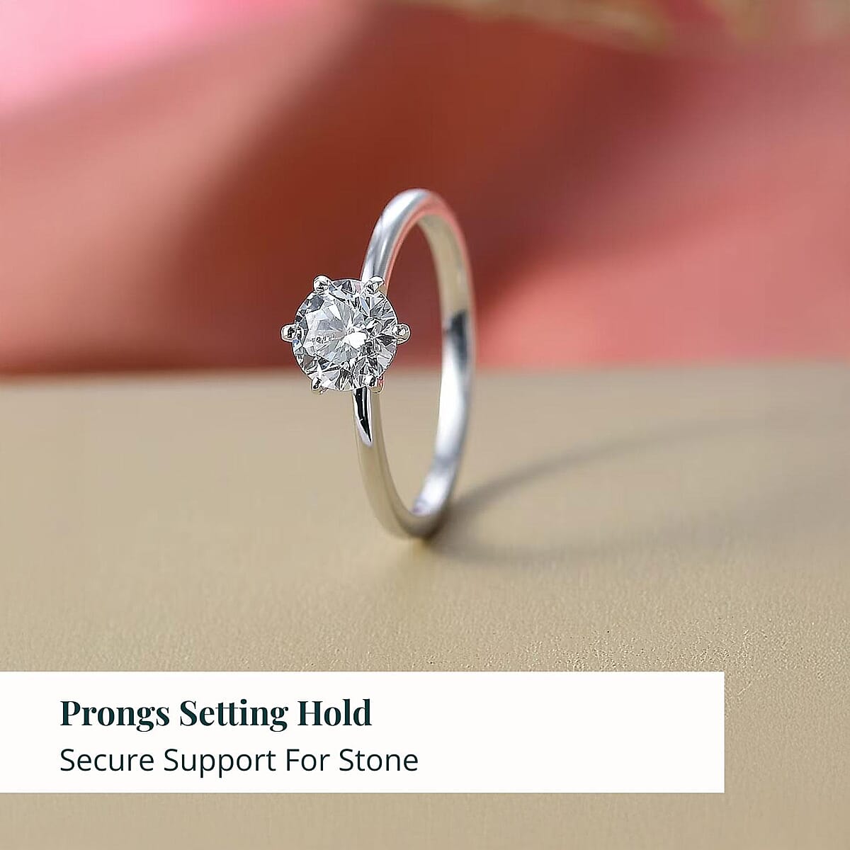 Doorbuster Luxuriant Lab Grown Diamond G-H SI 1.00 ctw Classic Elegance Ring in Rhodium Over Sterling Silver (Size 8.0) (Del. in 10-12 Days)  image number 5