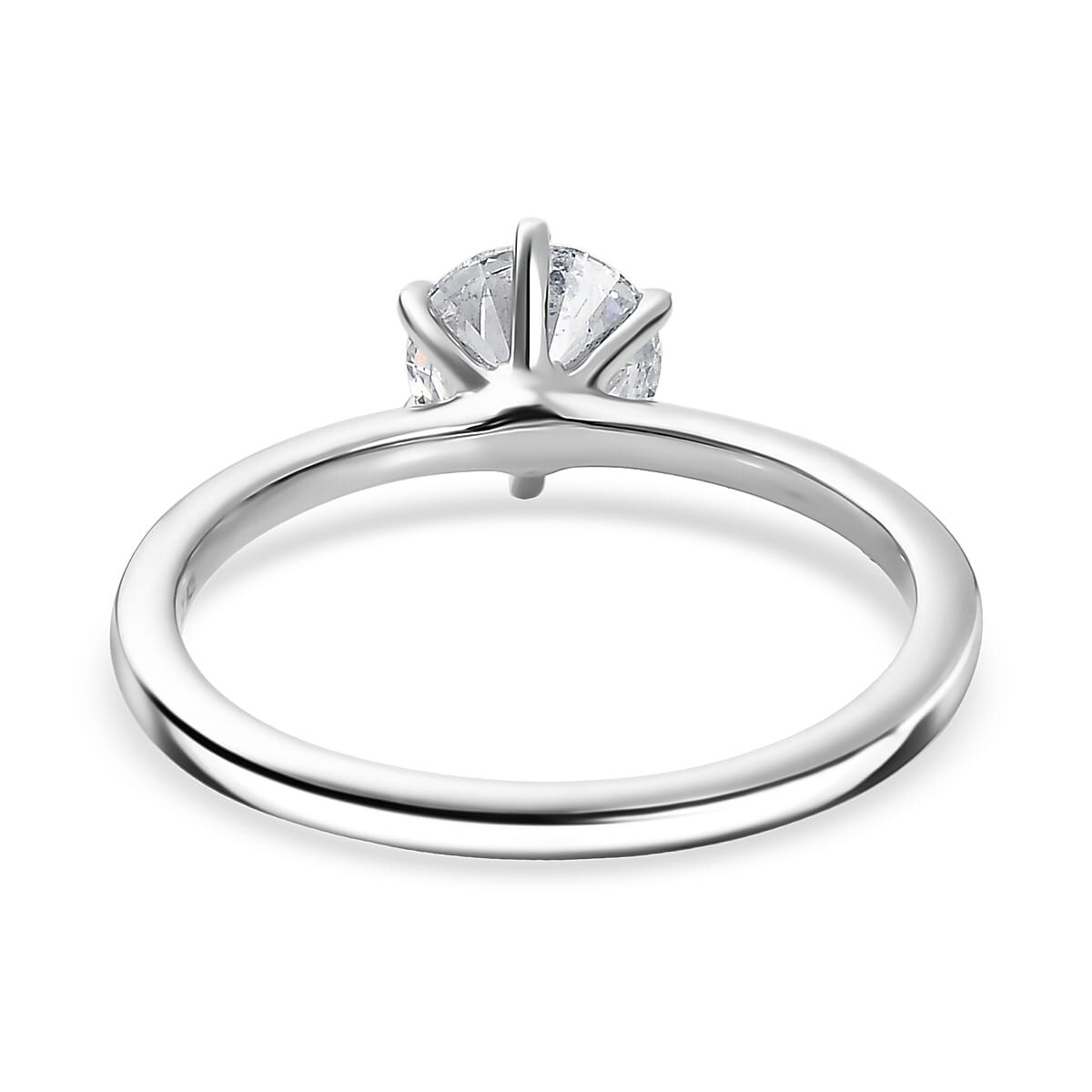 Doorbuster Luxuriant Lab Grown Diamond G-H SI 1.00 ctw Classic Elegance Ring in Rhodium Over Sterling Silver (Size 9.0) image number 4