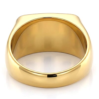 Cross Men's Ring in Black Oxidized and ION Plated YG Stainless Steel (Size 10.0)