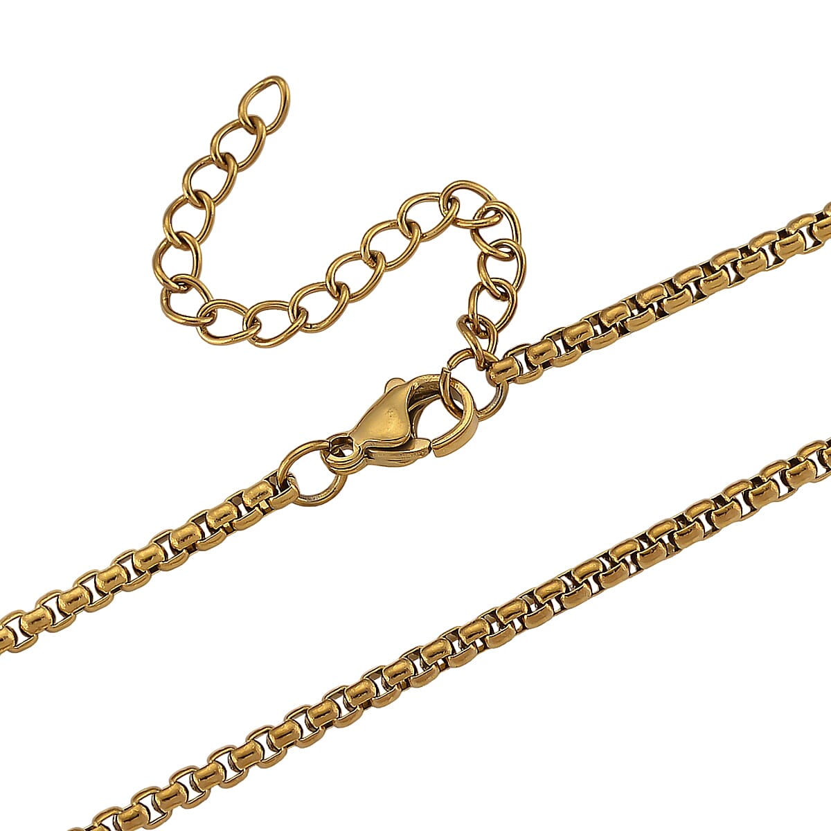 Gold Cross Pendant Necklace in ION Plated YG and Black Oxidized Stainless Steel (20-22 Inches) image number 5