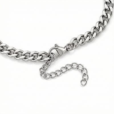 Hammered Cross Bracelet in ION Plated YG Stainless Steel (7.50-9.0In)