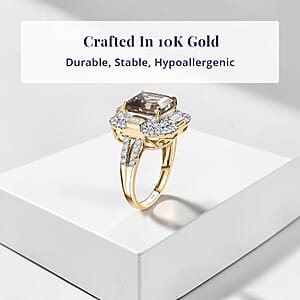 Luxoro 10K Yellow Gold AAA Turkizite, Diamond (G-H, I2) Dusk Majesty Ring (Size 5.5) 4.80 ctw