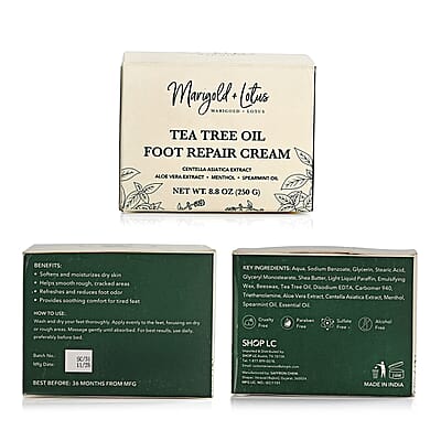 Marigold + Lotus Tea Tree Oil Foot Repair Cream 8.8oz