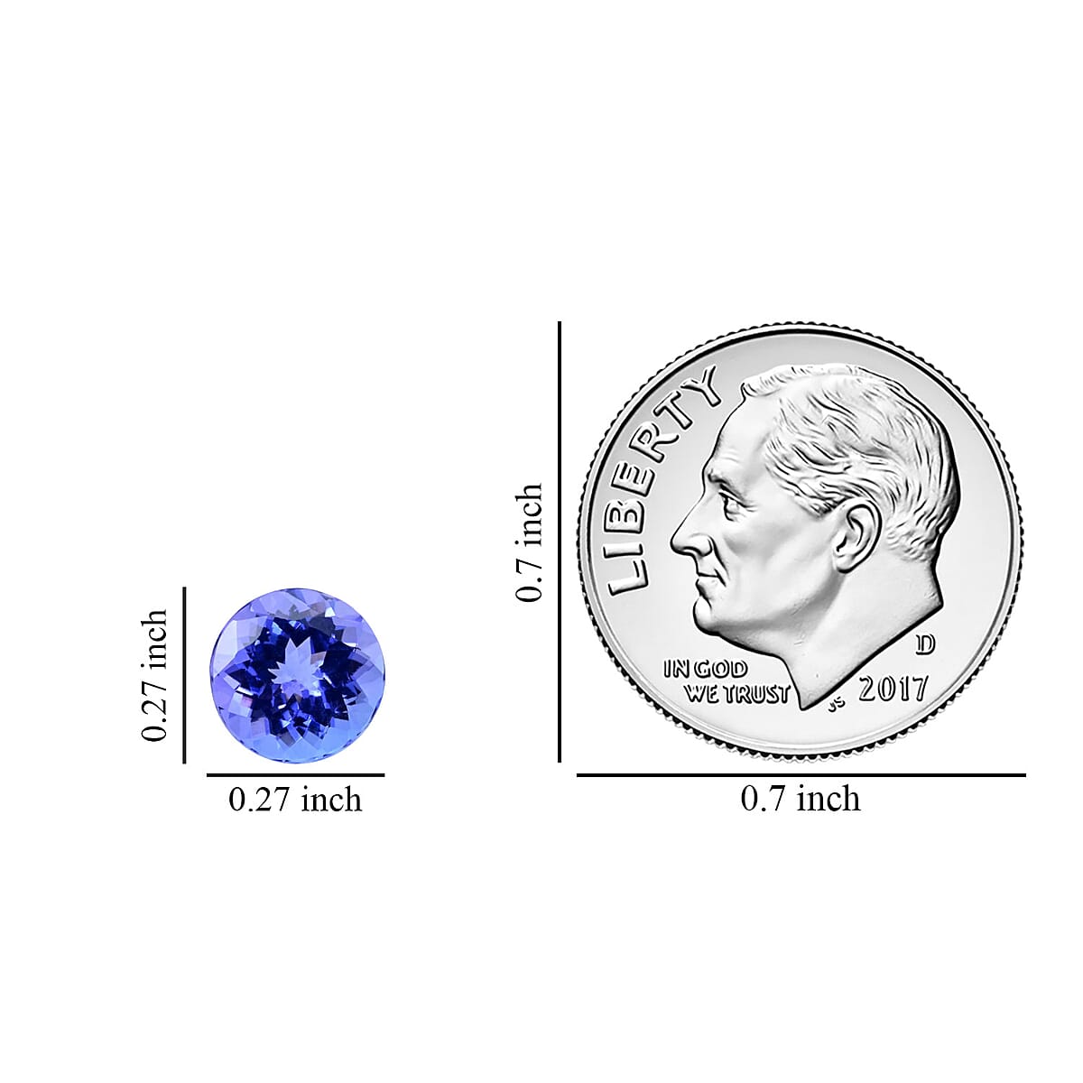 Premium Tanzanite (Rnd 7 mm) 1.20 ctw image number 3