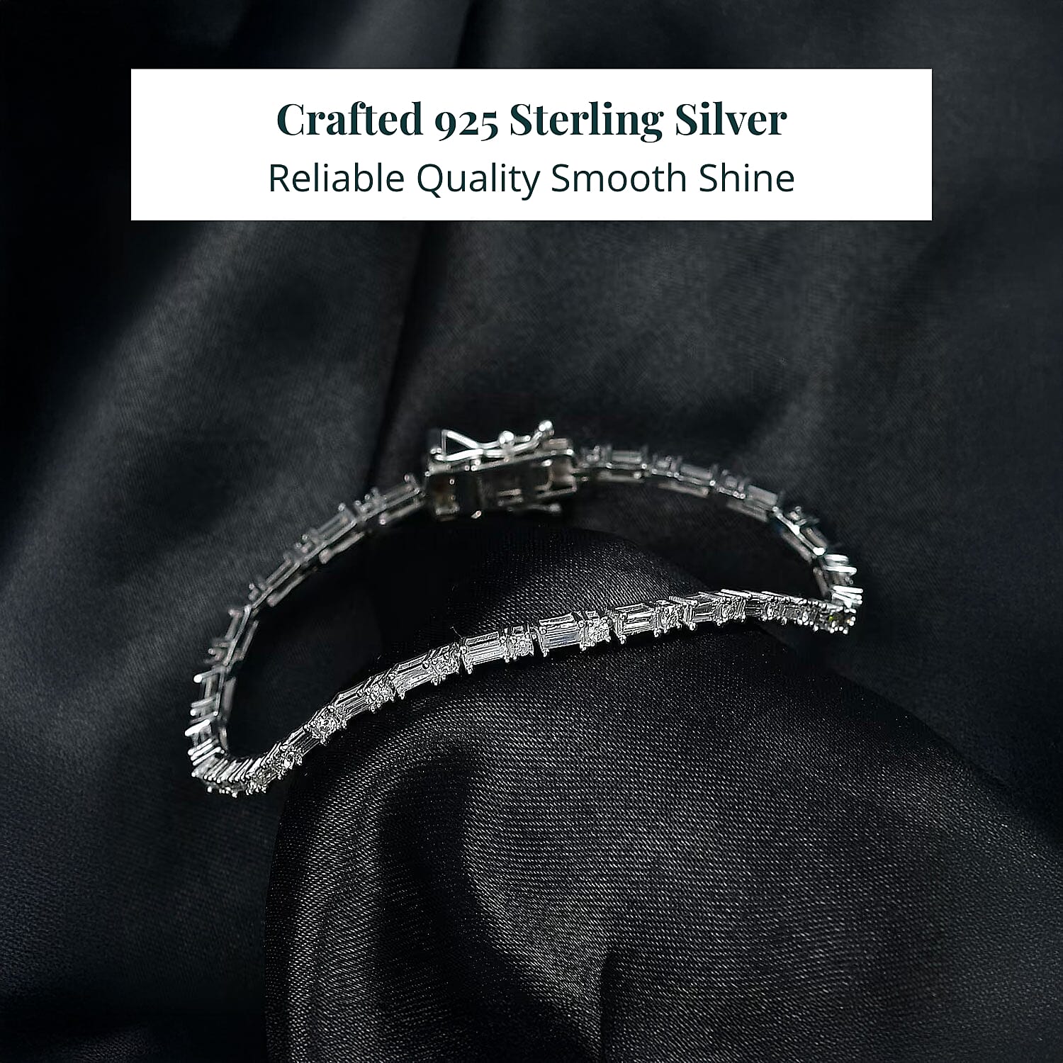  Luxuriant Lab Grown Diamond G-H SI 2.15 ctw Station Bracelet in Rhodium Over Sterling Silver (6.50 In)