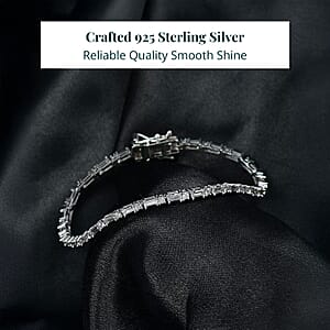 Doorbuster Luxuriant Lab Grown Diamond G-H SI 2.35 ctw Station Bracelet in Rhodium Over Sterling Silver (8.00 In)