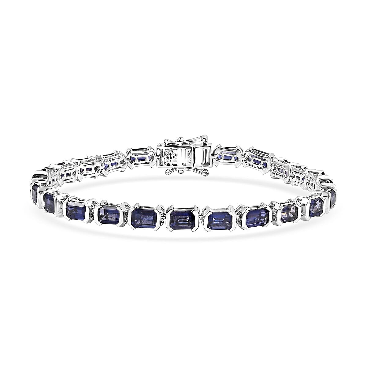 Doorbuster D'Joy Catalina Iolite 12.00 ctw Embers of Elegance Bracelet in Rhodium Over Sterling Silver (7.25 In) image number 0