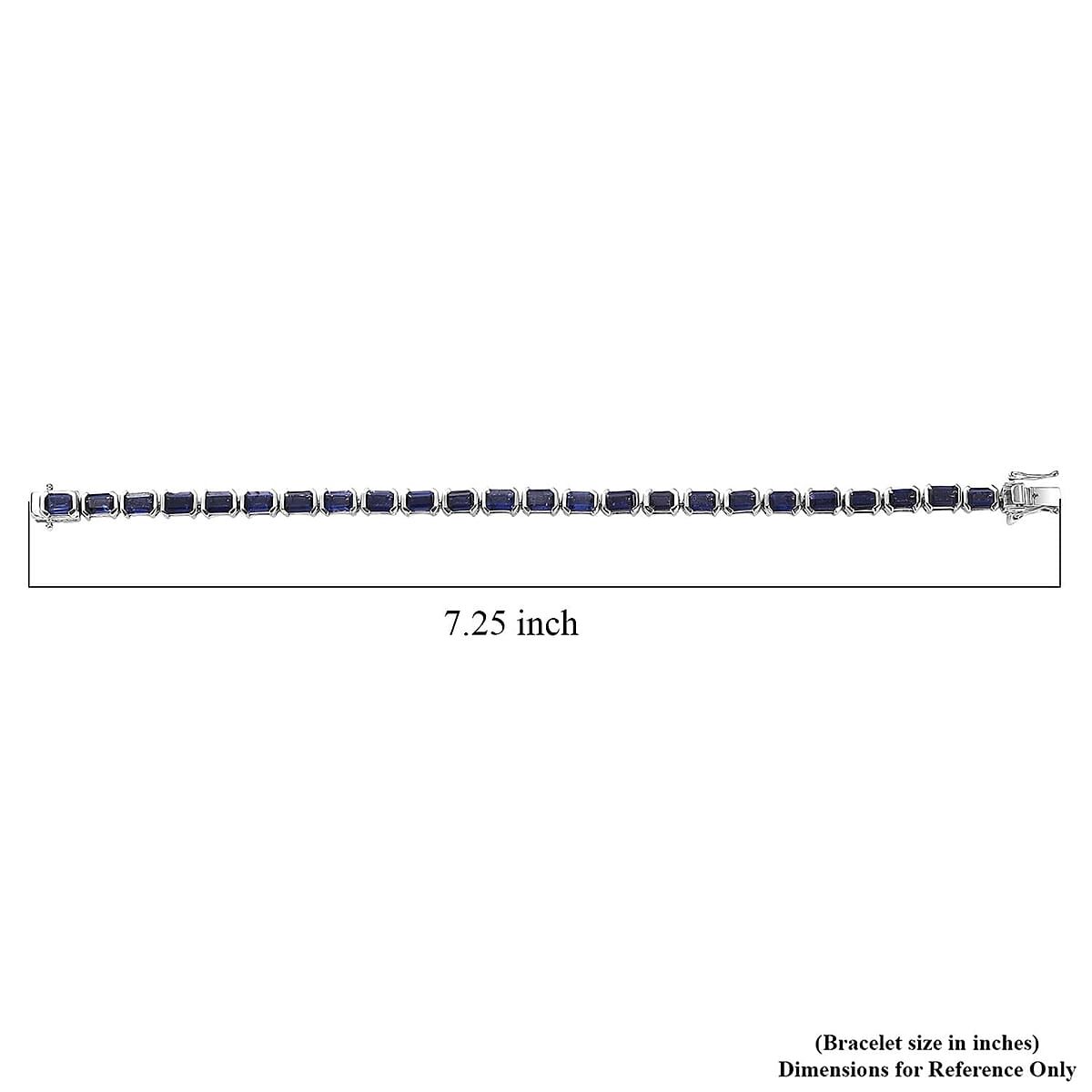 Doorbuster D'Joy Catalina Iolite 12.00 ctw Embers of Elegance Bracelet in Rhodium Over Sterling Silver (7.25 In) image number 4