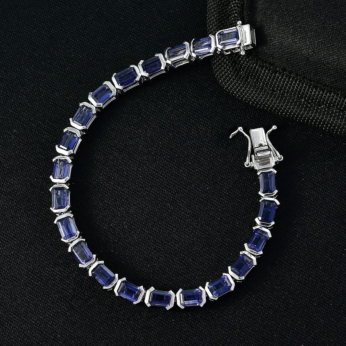  D'Joy Catalina Iolite 11.40 ctw Embers of Elegance Bracelet in Rhodium Over Sterling Silver (6.50 In) image number 1