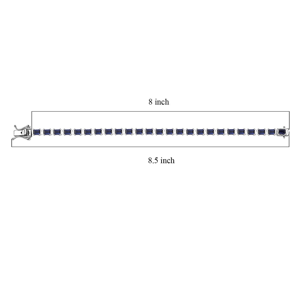 Doorbuster D'Joy Catalina Iolite 13.00 ctw Embers of Elegance Bracelet in Rhodium Over Sterling Silver (8.00 In) image number 4