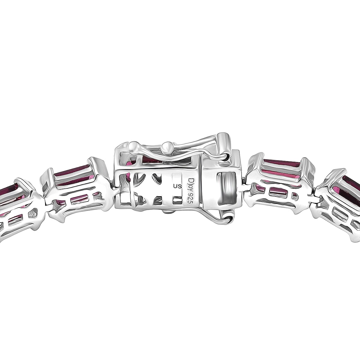 Doorbuster D'Joy Radiant Ember Garnet 17.65 ctw Embers of Elegance Bracelet in Rhodium Over Sterling Silver (7.25 In) (Del. in 5-7 Days) image number 3