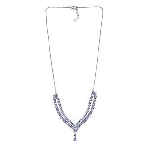EverTrue Tanzanite Necklace in Platinum Bond 8.30 ctw (18-20 Inches) (Del. in 10-12 Days)