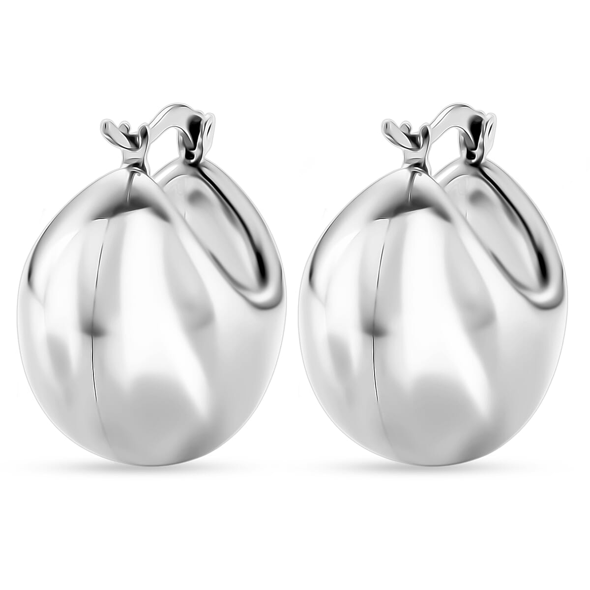 Hoop Earrings in Stainless Steel image number 4