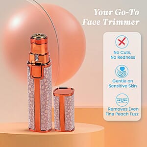 Livmore Beautech 2-in-1 Rechargeable Waterproof Lady Shaver with 2 Replaceable Heads and LED Light -Champange