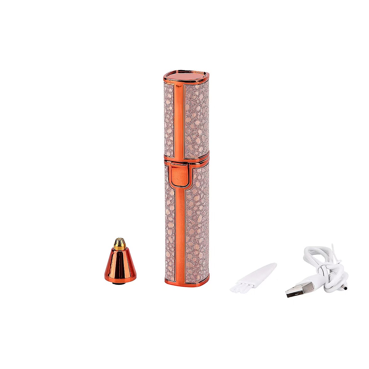 Livmore Beautech 2-in-1 Rechargeable Waterproof Lady Shaver with 2 Replaceable Heads and LED Light -Champange image number 6