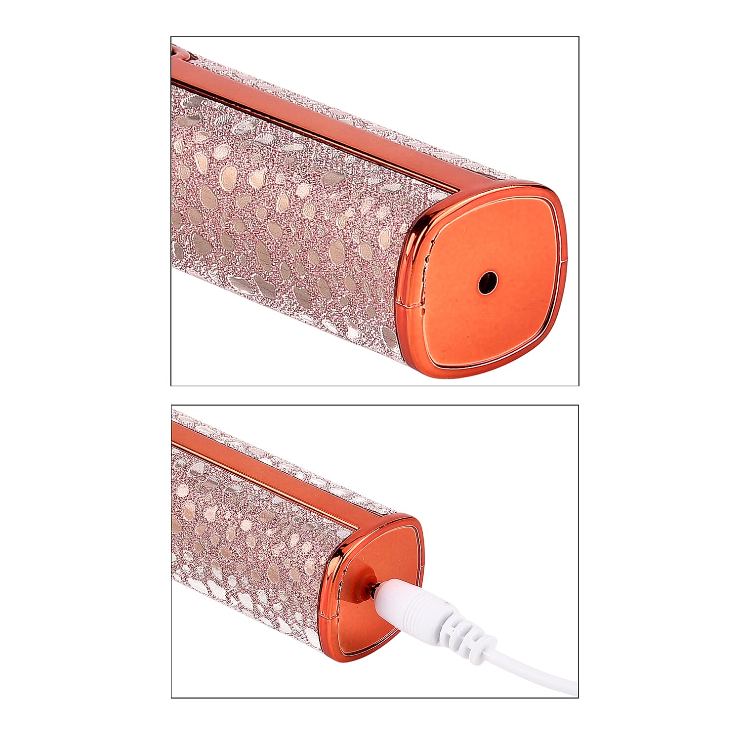 Livmore Beautech 2-in-1 Rechargeable Waterproof Lady Shaver with 2 Replaceable Heads and LED Light -Champange