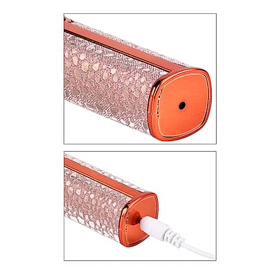 Livmore Beautech 2-in-1 Rechargeable Waterproof Lady Shaver with 2 Replaceable Heads and LED Light -Champange