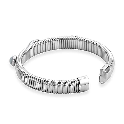 Amazonite 1.80 ctw Cuff Bracelet in Stainless Steel (7-7.5In)