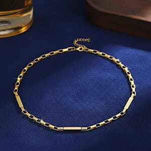 Rectangular Link Chain Necklace (20-22 Inches) in ION Plated YG Stainless Steel