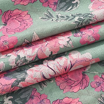 La Marey Light Green Floral Printed Scarf
