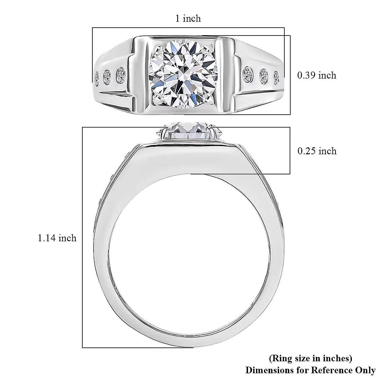Doorbuster SGL Certified 950 Platinum Luxuriant Lab Grown Diamond (E-F, VS) Art Deco Men's Ring (Size 10.0) (10.65 g) 2.20 ctw image number 7