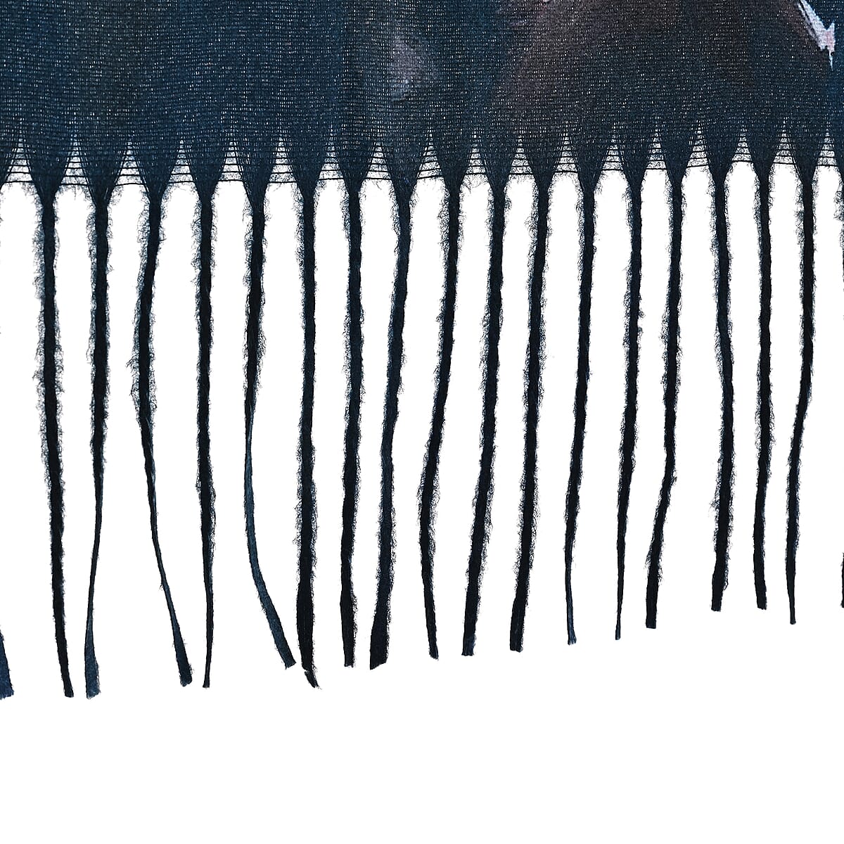 La Marey Deep Blue Floral Printed Scarf image number 4