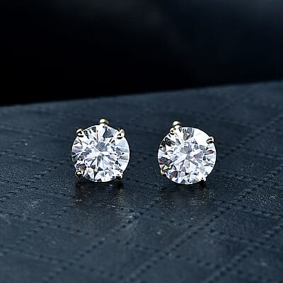 Moissanite 1.15 ctw Earrings in 10K Yellow Gold