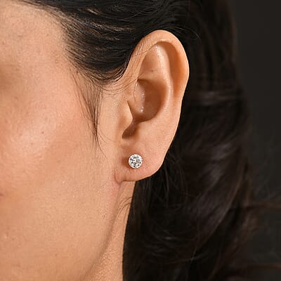 Moissanite 1.15 ctw Earrings in 10K Yellow Gold