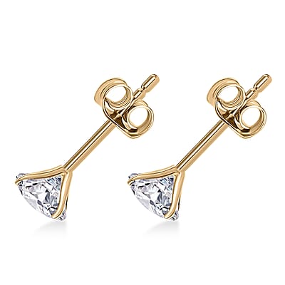 Moissanite 1.15 ctw Earrings in 10K Yellow Gold