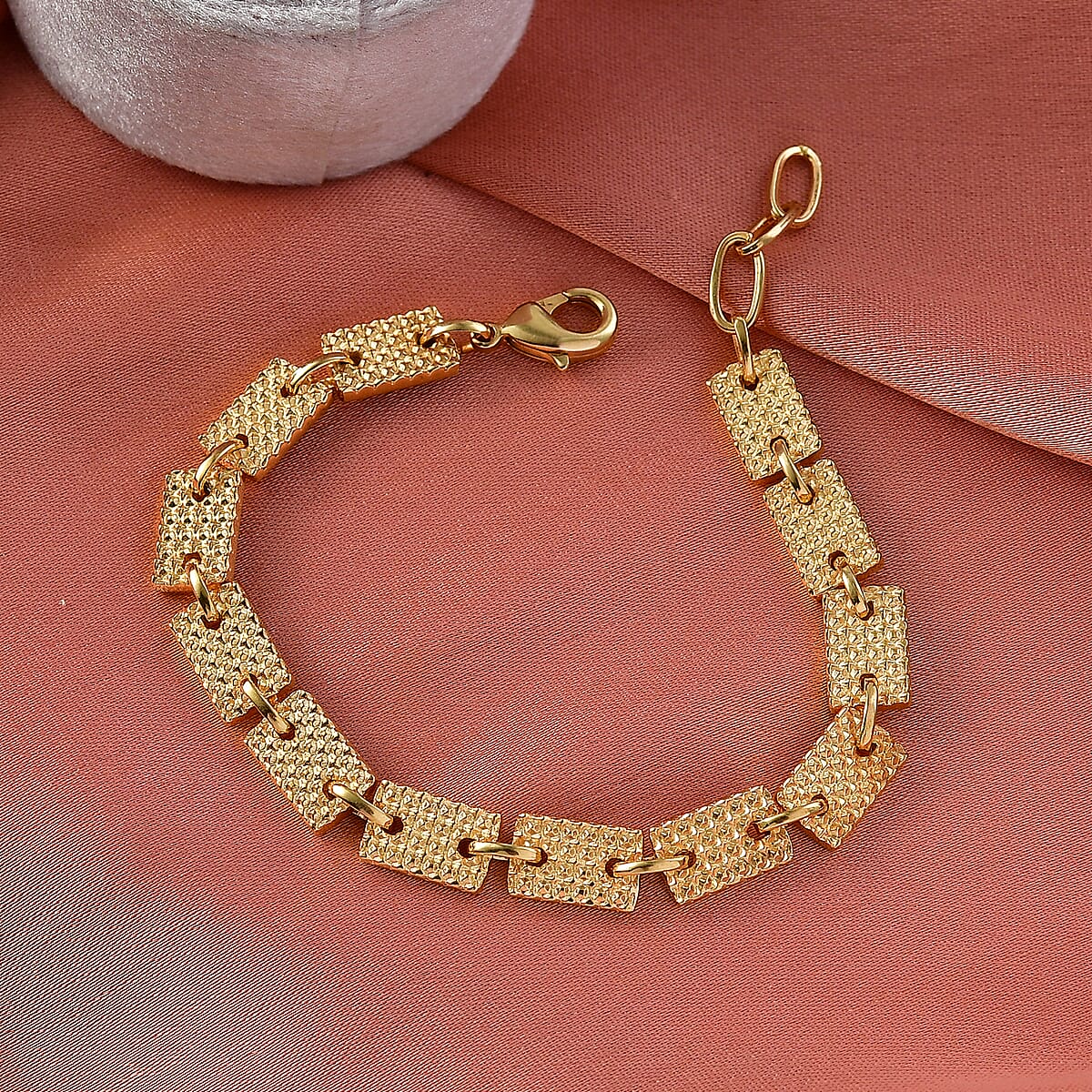 EverTrue Motif Linked Bracelet (Size - 6.5) in 18K YG Plated Bronze (6.50 In) image number 1