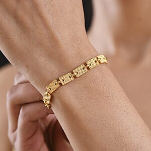 EverTrue Motif Linked Bracelet (Size - 6.5) in 18K YG Plated Bronze (6.50 In)