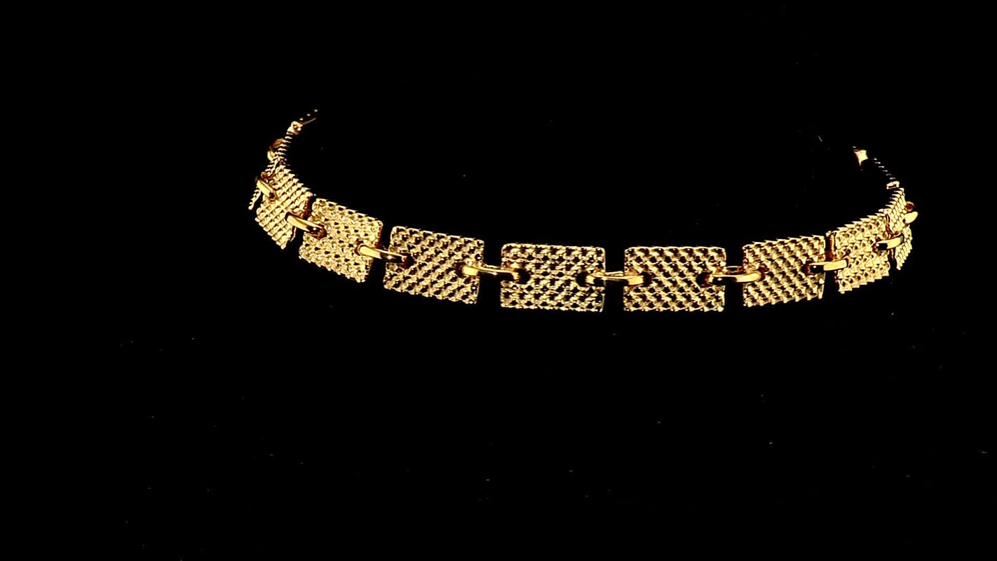 EverTrue Motif Linked Bracelet (Size - 6.5) in 18K YG Plated Bronze (6.50 In)