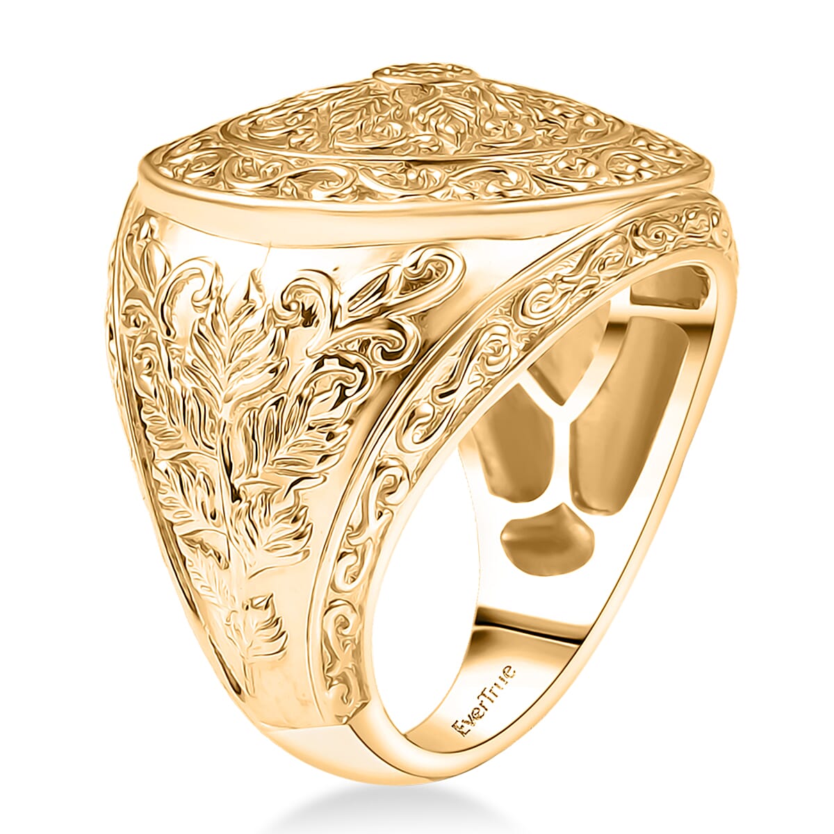 EverTrue Bronzella Collection Botanical Crest Ring in 18K YG Plated Bronze (Size 5.0) image number 3
