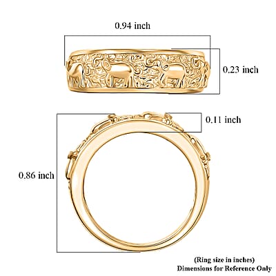 EverTrue Living Creature Ring in 18K YG Plated Bronze (Size 10.0)