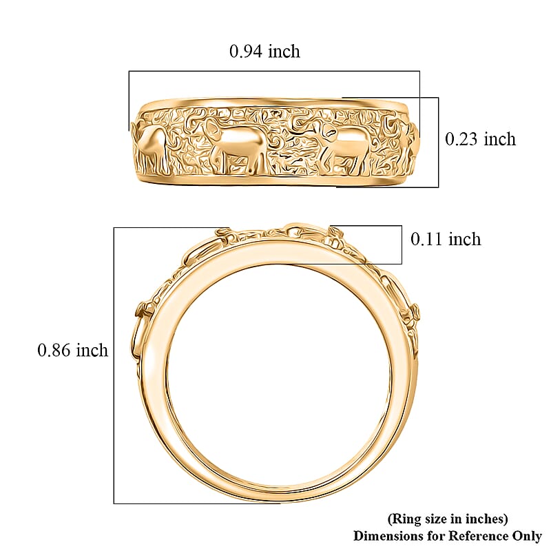 EverTrue Living Creature Ring in 18K YG Plated Bronze (Size 10.0)