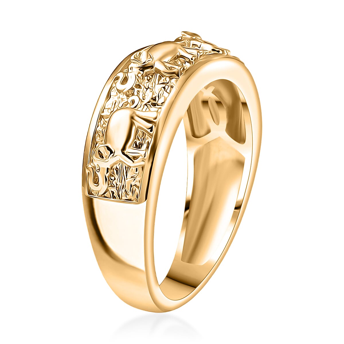 EverTrue Bronzella Collection Majestic Elephant Ring in 18K YG Plated Bronze (Size 6.0) image number 3