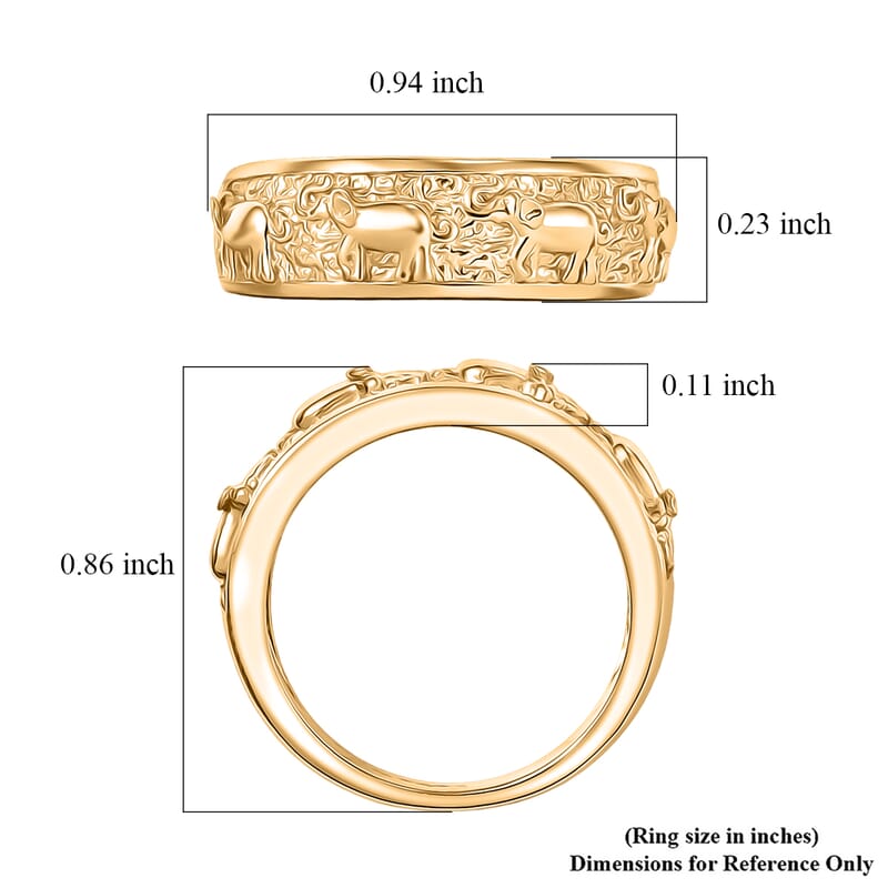 EverTrue Living Creature Ring in 18K YG Plated Bronze (Size 7.0)