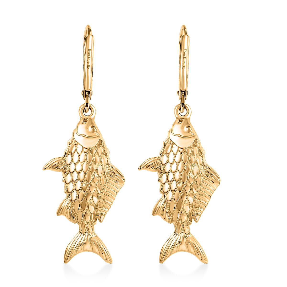 EverTrue Bronzella Collection Fish Earrings in 18K YG Plated Bronze