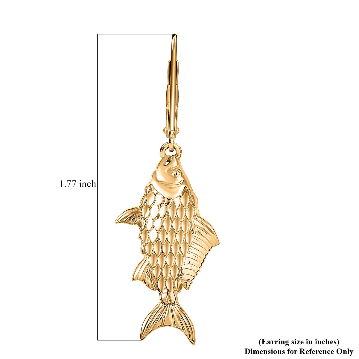 EverTrue Bronzella Collection Fish Earrings in 18K YG Plated Bronze