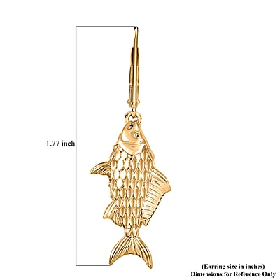 EverTrue Bronzella Collection Fish Earrings in 18K YG Plated Bronze