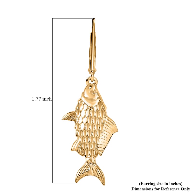 EverTrue Bronzella Collection Fish Earrings in 18K YG Plated Bronze