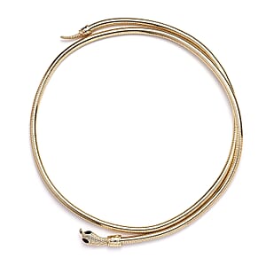 Black Austrian Crystal Serpentine Necklace in Goldtone 36-39.5 Inches