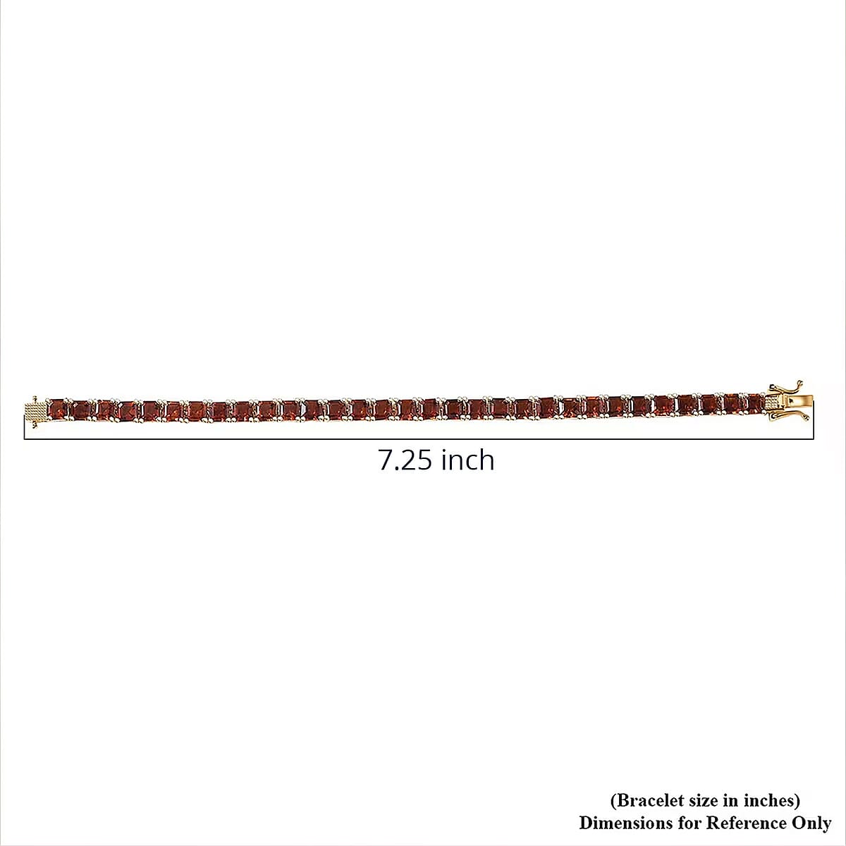 D'Joy Premium Red Citrine 17.80 ctw Eternal Blaze Bracelet in 18K Vermeil Yellow Gold Over Sterling Silver (7.25 In) image number 6