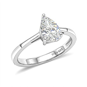 J Francis Embellished with Zirconia by Swarovski 1.30 ctw Ring in Platinum Over Sterling Silver (Size 7.0)