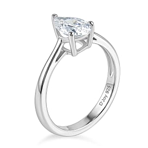 J Francis Embellished with Zirconia by Swarovski 1.30 ctw Ring in Platinum Over Sterling Silver (Size 7.0)