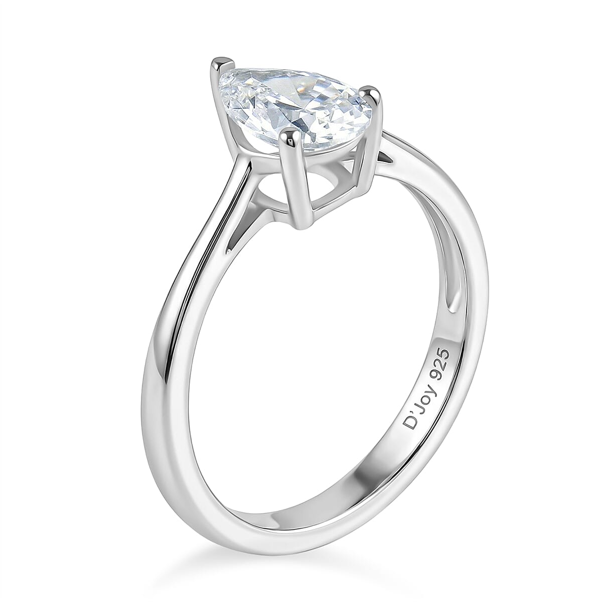 J Francis Embellished with Zirconia by Swarovski 1.30 ctw Ring in Platinum Over Sterling Silver (Size 5.0) image number 3