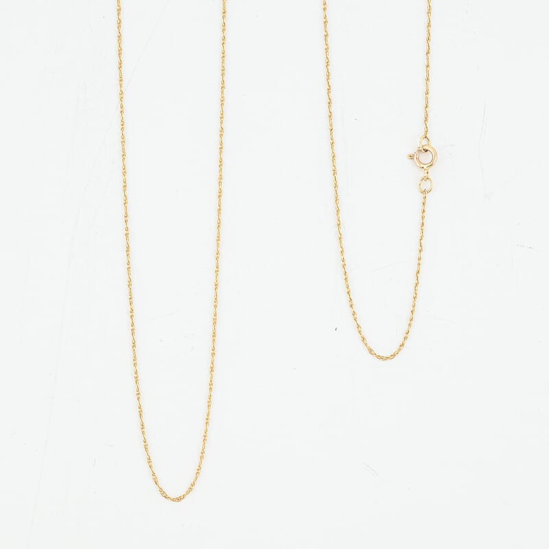0.55mm Rope Chain Necklace in 14K Yellow Gold 0.65 Grams 18 Inches